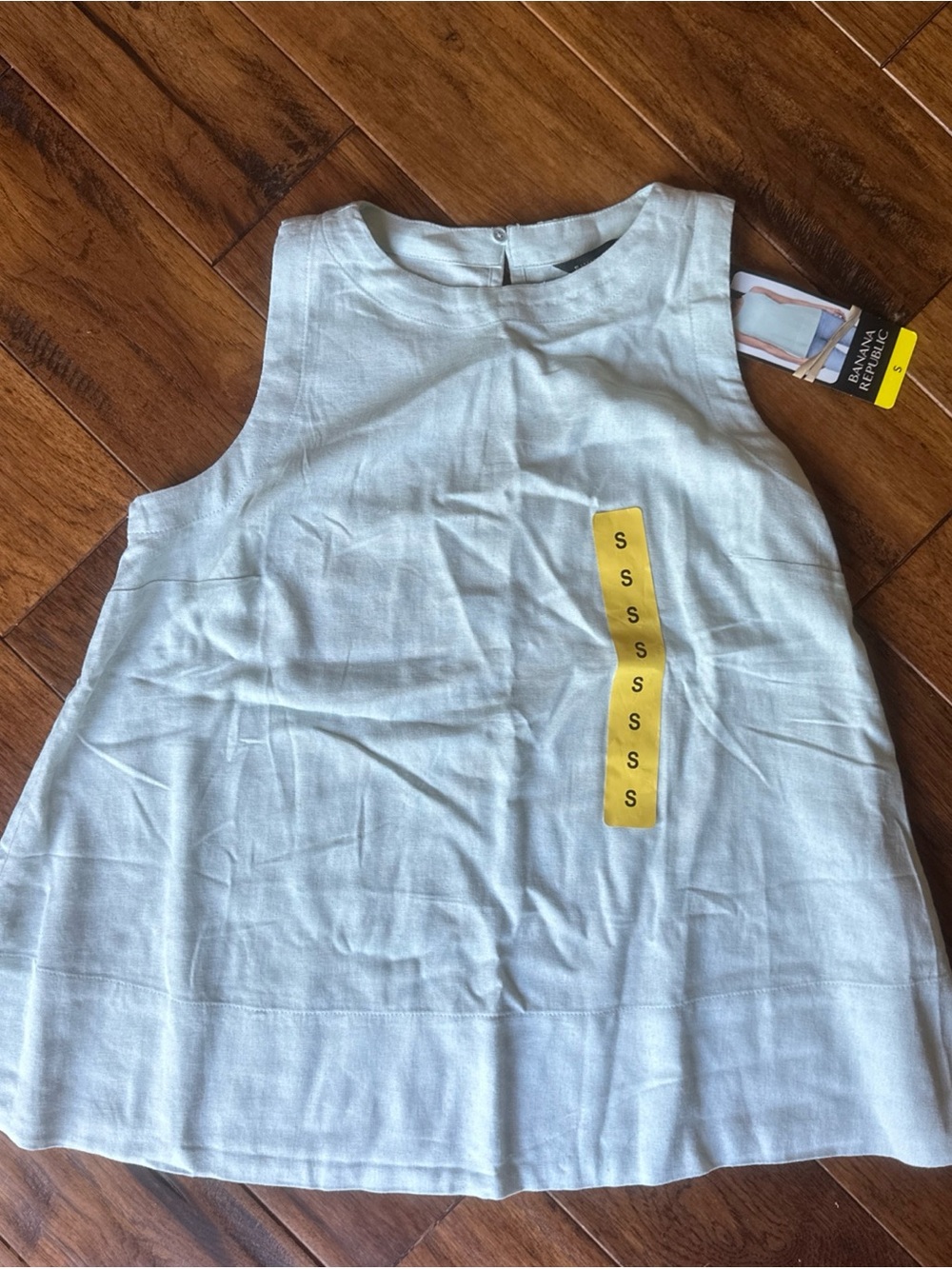 Banana Republic Womens Light Blue Sleeveless Linen Top Size S New With Tags